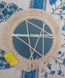 16 Inches Macrame Mirror White🤍