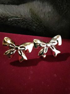 Cute Gold Bow Earrings