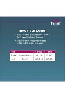 TYNOR Cast Cover Leg, White, Universal Size, 1 Uni