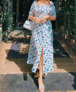 Floral Print White Dress