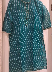 BRAND NEW Rajasthani Bandhani Green Kurta