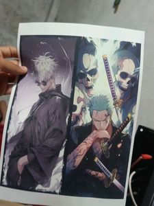 Zoro And Gojo Poster A4 Paper