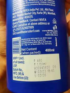 Nivea Body Milk Lotion