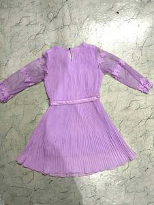 Lavender Pleated Dress