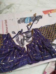 Embroidered Purple Blouse