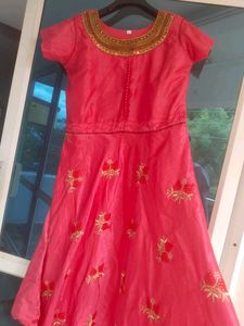 Pink Embroidered Dress