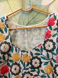 KURTA SET WITH EMBROIDERY &amp; MIRROR WORK. .