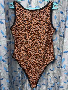 SHEIN Leopard Print Bodysuit