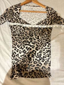 Leopard Print Long Sleeve Top