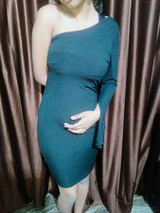 Black One-Shoulder Mini Dress