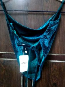 Elegant velvet one thread corset top