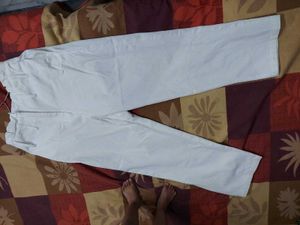 White linen pants