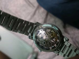 Silver Skeleton Watch