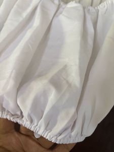 White Tie-Back Crop Top