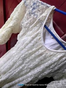 Women&#39;s Off-White Short Dress