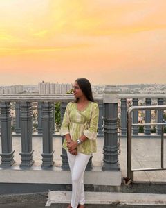 Green Embroidered Kurti