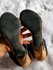Nude &amp; Black Stiletto Heels