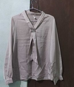 Elegant korean Tie-Neck Blouse
