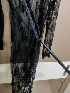 Lace Black Robe