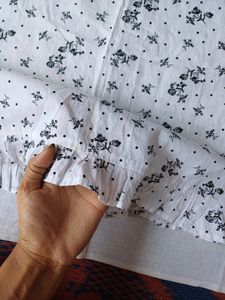 White Dress Tiny Floral