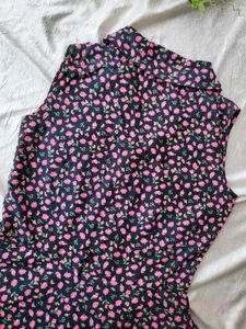 Floral Sleeveless Fit &amp; Flare Dress