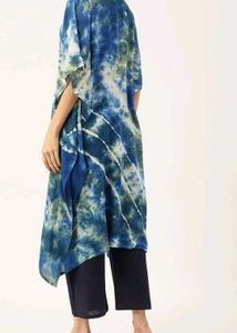 Never Used Maaesa Blue Green Tie Dye KAFTAN Dress