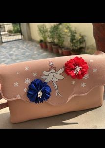 Cute Sling Bag with Floral Detail