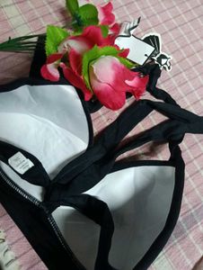 Black Halter Bikini Top