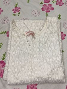 White Embroidered Kurta