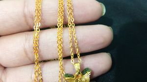 Brandsoon Studded Butterfly Pendant With Chain