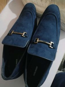 Highlander Men's Blue Loafer Shoes