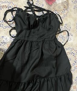 Pretty Black A Line Dress