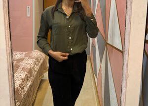 Olive Formal Office Wear Shirt
