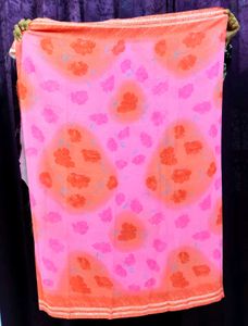 Hot Pink Georgette Saree