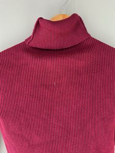 Burgundy Turtleneck Top