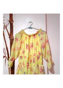 Cute Yellow Floral Frock