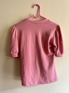 Pink Puff Sleeve Top
