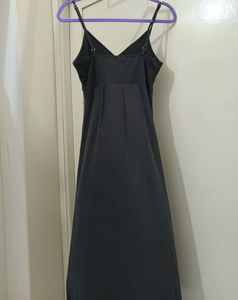 Sleek Black Slip Dress