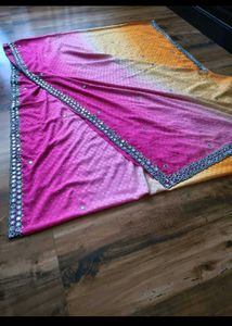 Mirror Work Multi colour Saree