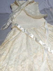 White Ethenic Gown For Girls