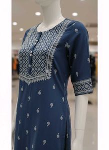 Embroidered Blue Kurta