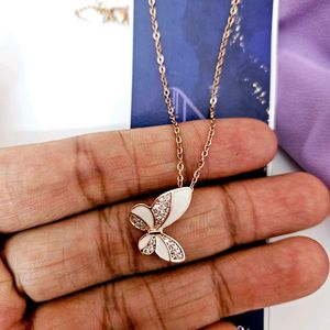 Butterfly Rose gold Pendant Necklace