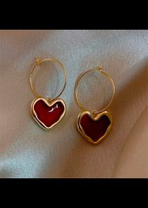 Heart Hoop Earrings