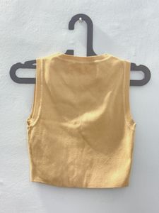 Cute Sleeveless Crop Top(S)