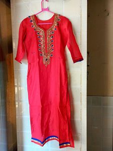 Pure Chanderi Gotapatti Kurti