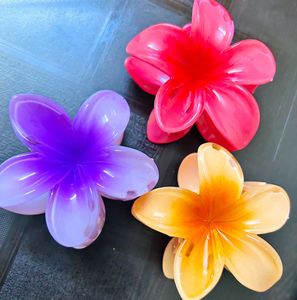 Tropical Flower Hair Claw Clip Set