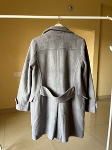 Elegant Gray Wool Blend Coat
