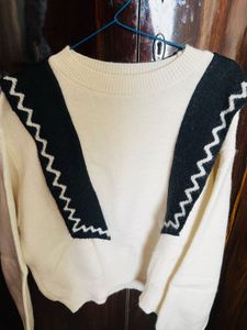 Stylish Two-Tone Sweater