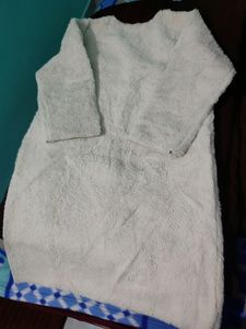 White Furry Overcoat For Winter (Price Low Today)