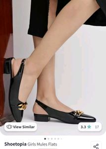 Black Slingback Flats